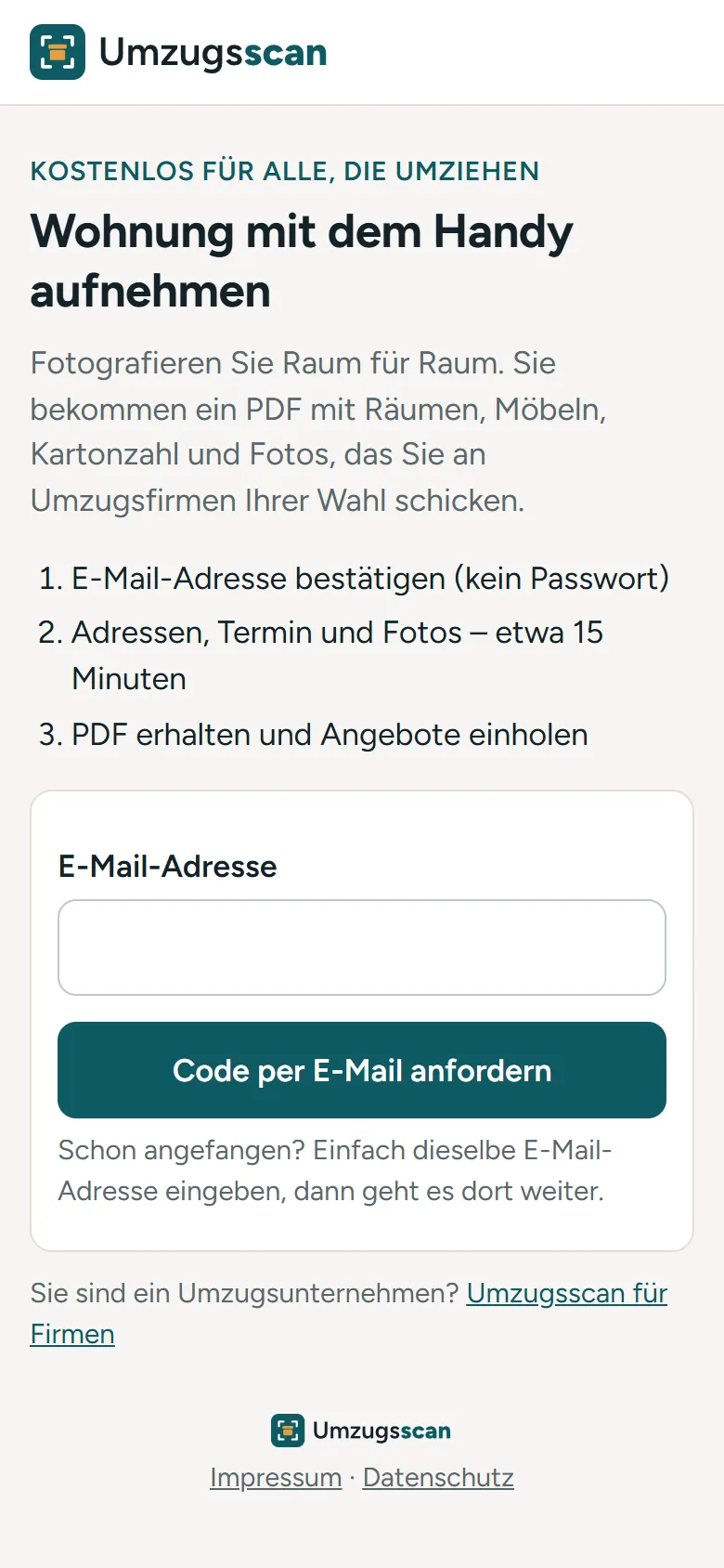 Aufnahme auf dem Handy